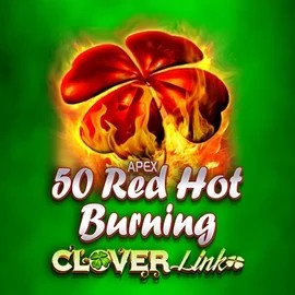 50 Red Hot Burning Clover Links game by Novomatic – logo hosted on HappySlots Casino