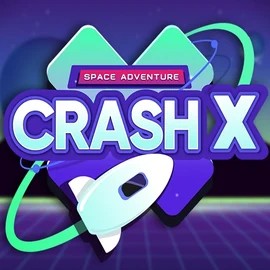 Enjoy Crash X by Turbo Games – logo hosted on happyslotscasinos.com