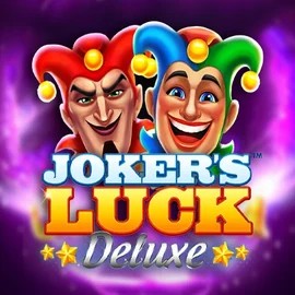 Jokers Luck Deluxe slot logo by Skywind Group at HappySlots Casino