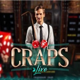 Official Live Casino logo: Live Craps by Evolution at HappySlots Casino