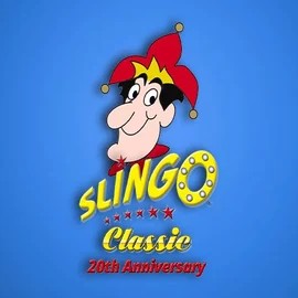 Slingo Classic 20th Anniversary slot logo by Slingo at HappySlots Casino