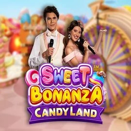 Sweet Bonanza Candy Land Live online game logo by Pragmatic Play on happyslotscasinos.com