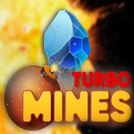 Turbo Mines logo by Turbo Games at HappySlots Casino
